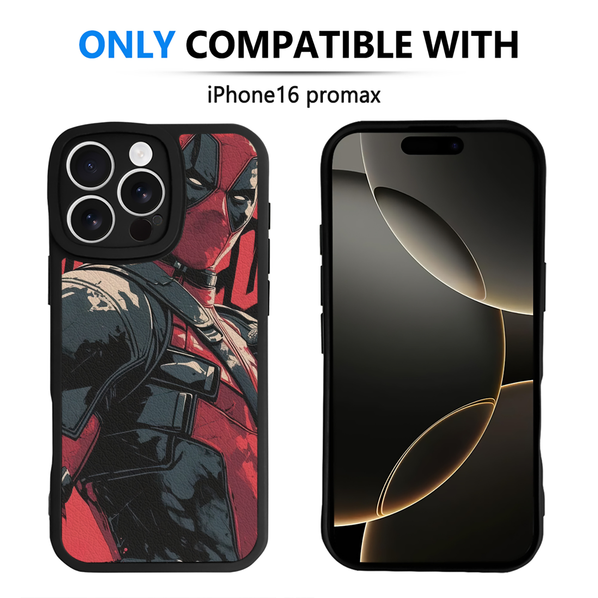 （画像用） Deadpool デッドプール 【iPhone 16シリーズ対応】シリコンスマホケース（レザー調） 材質：シリコン